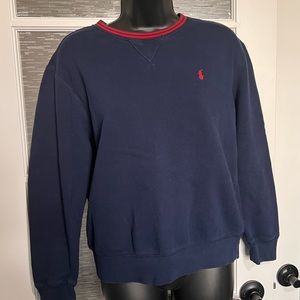 Polo by Ralph Lauren Navy Sweatshirt with Red Accents